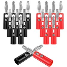 20 Pack Banana Plug 4mm Speaker Wire Connector Adapter Audio Jack Male Plugs