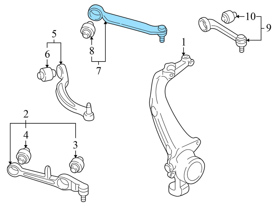 AUDI A4 QUATTRO 1996-2005 - BRAZO DE CONTROL DELANTERO SUPERIOR DERECHO 8E0407506A Foto 3 de 4