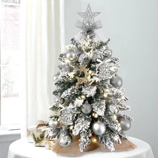 22in Mini Christmas Tree with Light Artificial Small Tabletop Christmas Decorati