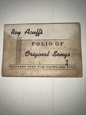 Roy Acuff Smoky Mountain Boys Picture And Song 1941 Folder Nashville