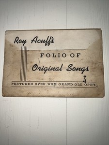 Roy Acuff Smoky Mountain Boys Picture And Song 1941 Folder Nashville
