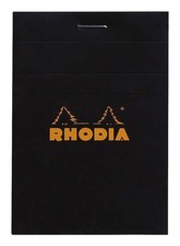 Rhodia Staplebound Notepad - Graph 80 sheets - 3 x 4 - Black cover