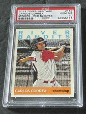 Carlos Correa 2013 Topps Heritage Minor League Edition - #150 Red Sleeves (RC)