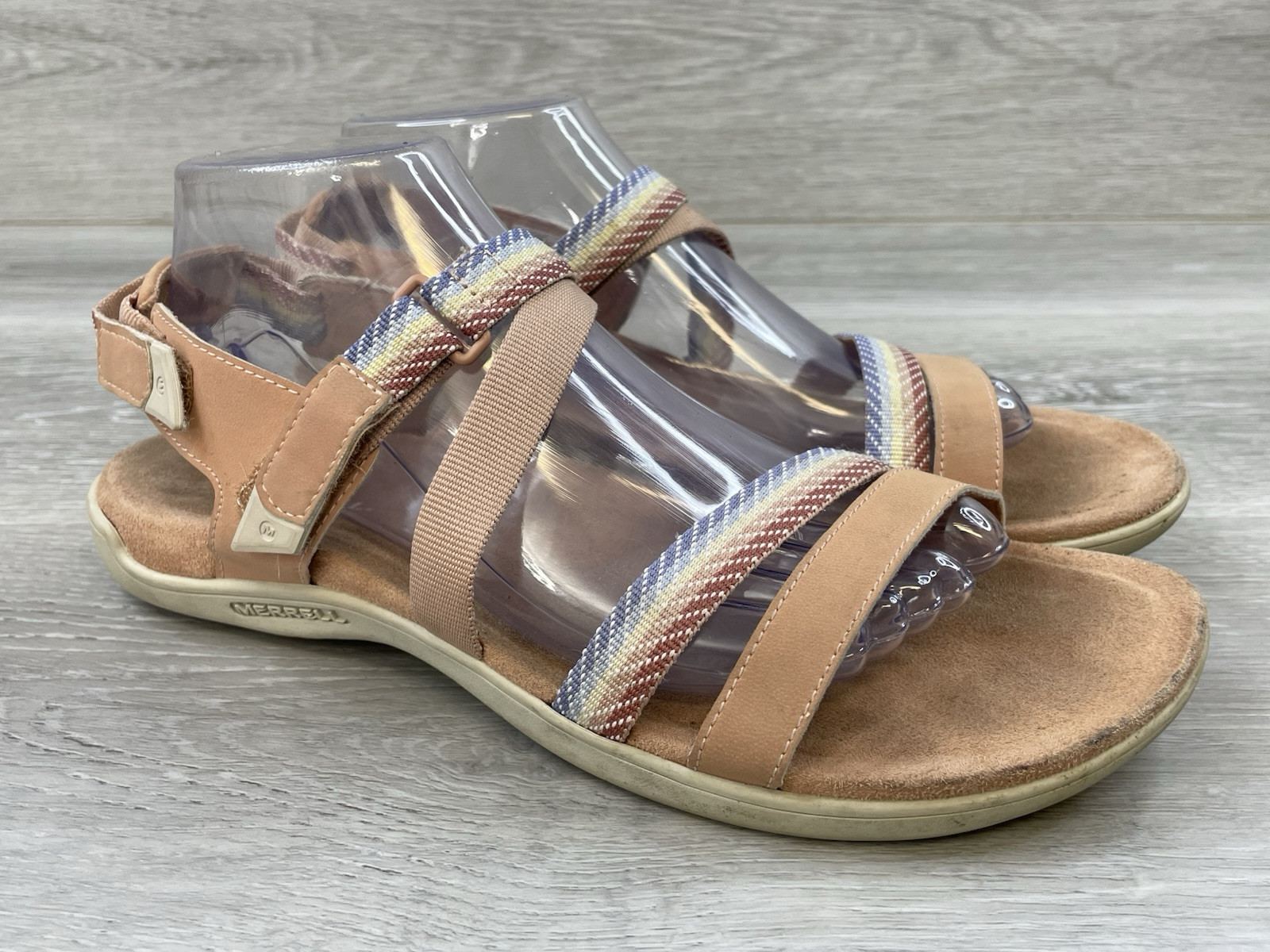 Merrell Tuscany sandali da donna US 9 marroni comodi in pelle scarpe da trekking trail