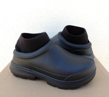 UGG BLACK TASMAN X WATERPROOF RUBBER / WOOL RAIN CLOG BOOTS, US 7/ EUR 38 NEW