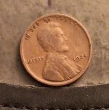 1924 P Lincoln Wheat Penny Philadelphia Mint No Mint Mark Uncertified Circulated