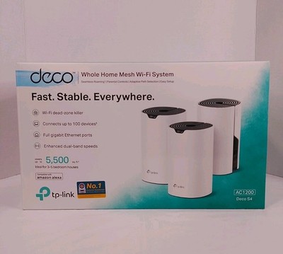 TP-Link | Deco S4 V1 AC1200 | Whole Home Mesh Wi-Fi System (3-Pack) Complete