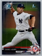 2017 Bowman #BCP31 Chance Adams Chrome Prospects Yankees Lot (2)