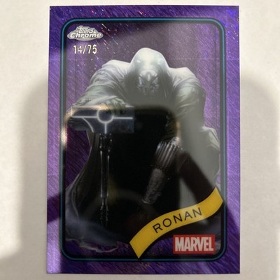 Ronan 2025 Topps Chrome Marvel /75 Purple Shimmer Refractor Parallel SP