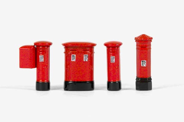 EFE 99618 Street Scene Post Boxes OO Gauge (4 Post Boxes Per Pack)
