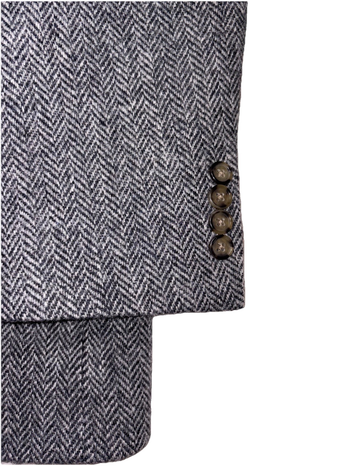 Brooks Brothers 1818 Madison X Harris Tweed Blazer Charcoal Grey Herringbone 48R image 5