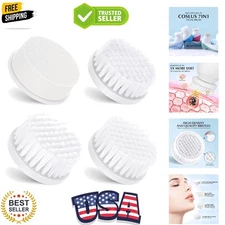 Optimal Skincare with 4 Silicone Replacement Heads for 7IN1 FBS-D Facial Brush