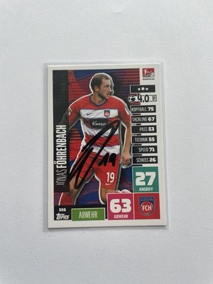 Jonas Föhrenbach Original Signiert Autogramm Match Attax Karte 1. FCH Heidenheim