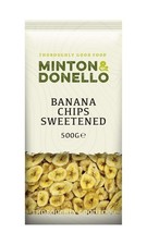 Minton & Donello Sweetened Banana Chips 6 x 500g Bulk Crunchy Snack 8.83 per kilo