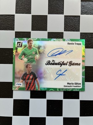 2023-24 Panini Donruss Dual Auto Trapp Götze Dragon Scale /5 Eintracht Frankfurt