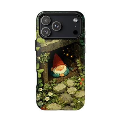 Phone Ink - For iPhone/Galaxy/Pixel | Tough Case - Garden Gnome Mossy Forest