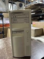 Vintage Mid ATX Beige Computer Tower Case with PSU/CDx2/Floppy READ