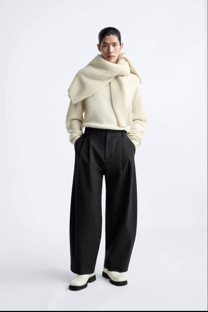 ZARA Studio Nicholson Wide Pants Black Carbon EU36 US29 | eBay