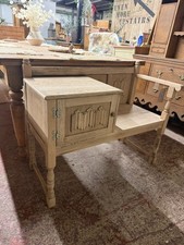 Oak Telephone Seat
