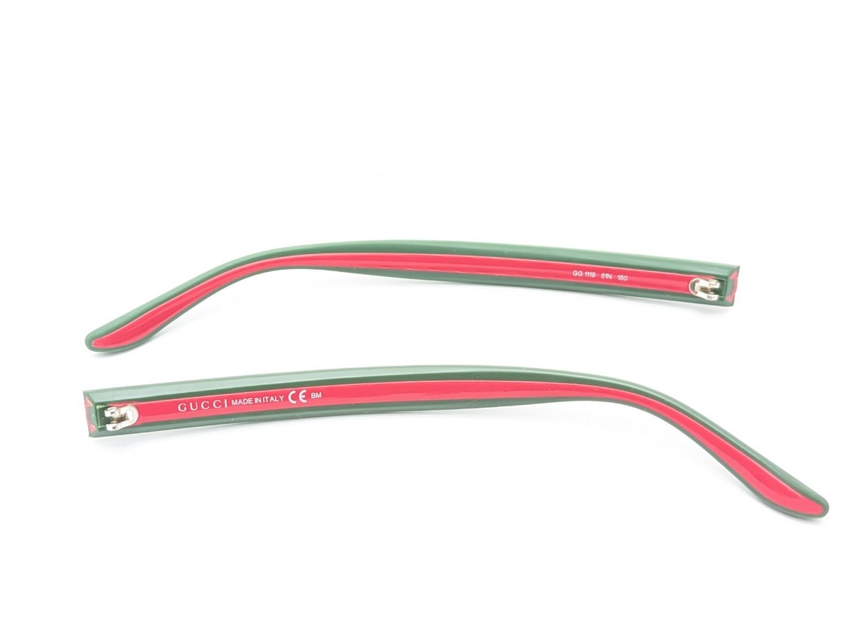 Gucci GG1119 51N Red Green Replacement Arms Eyeglasses Sunglasses