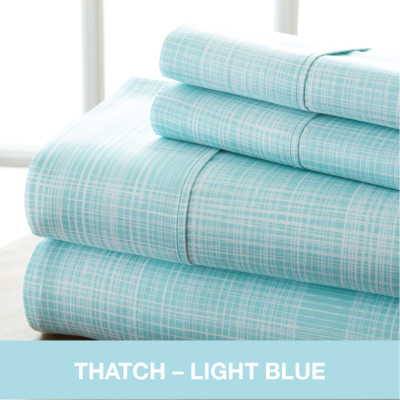 Premium 4 PC Printed and Brushed Bed Sheet Set by Kaycie Gray Home