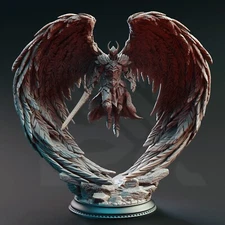 Angel Knight Miniature 3D Printed Resin Figure Ascended Paladin Guardian