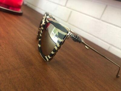 CHROME HEARTS Laurita Lynn sunglasses zebra stripe mirrow lens MBS/SS Silver. CHROME HEARTS Laurita Lynn sunglasses zebra stripe mirror  main image 3
