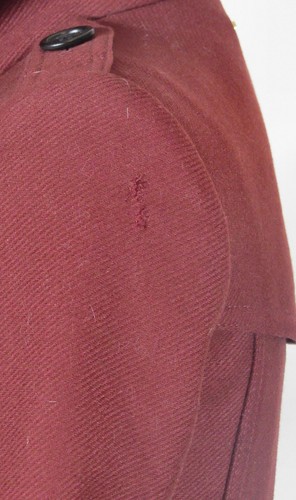 Burberry Technical Wool Cashmere Funnel Neck Coat, Burgundy, Size 0 US, 2 UK - Picture 7 of 10