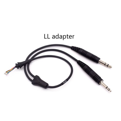 Bose-Double Plug A10 Aviation Headset Stereo Cable 6.3mm 5.2mm jack To 6pin