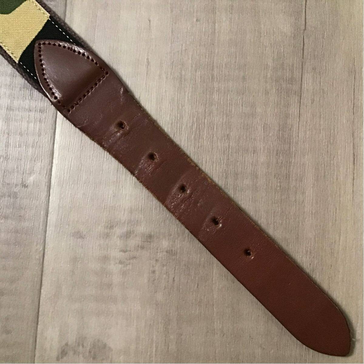 BAPE camo leather silver buckle belt 裏原 BAPE Aloha camo leather belt pink camo A Bathing Ape Size M