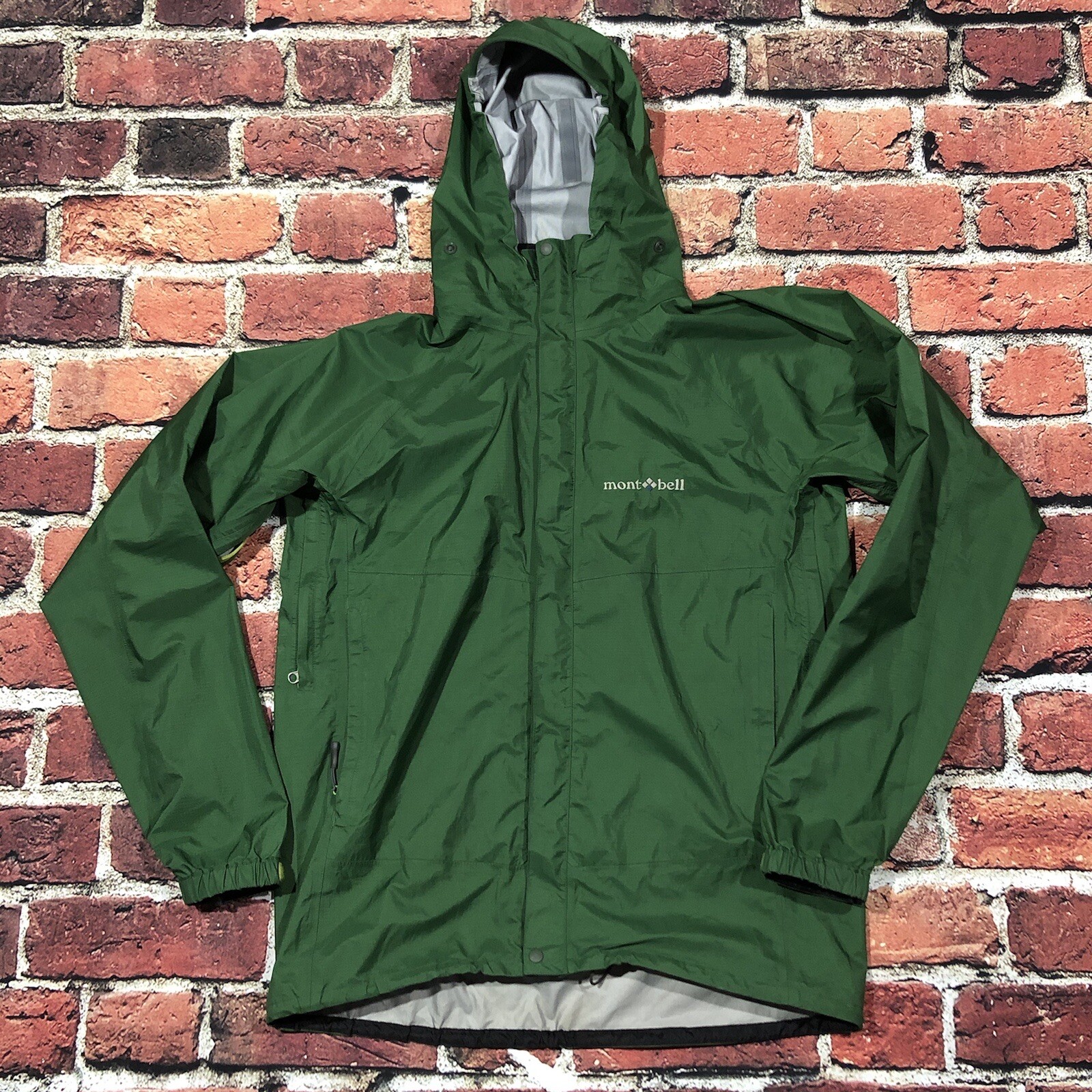 Montbell Waterproof Packable Rain Goodie Jacket Green Gem