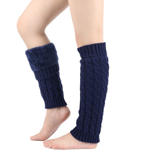 Scaldamuscoli donna caldo gamba manica ginocchio maglia pile autunno inverno spesso - Foto 6 di 15