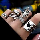 Wholesale 30 Mix Design Punk Vintage Ring Set Women Charm Silver Plated Gift Lot