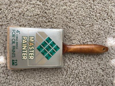 Master Painter 4  100% White China Bristle Paint Brush For Oil Based Paint