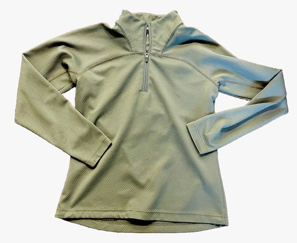 maglione camicia salomon donna taglia med 1 4 zip verde poliestere