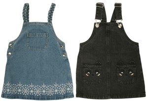 baby girl denim dungaree dress
