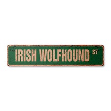 IRISH WOLFHOUND Vintage Street Sign dog lover great animal veterinarian