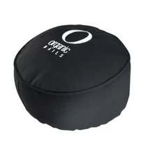 Cojin negro redondo con logo organic nails