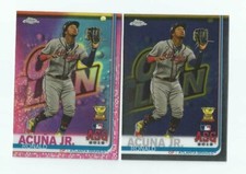2019 Chrome Update Ronald Acuna Jr.  Pink Refractor + Base