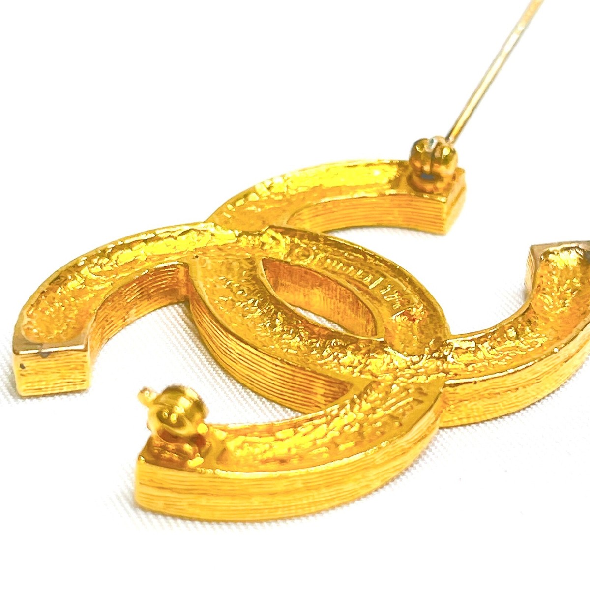 モ*ン様 ◆本物◆CHANEL★美品★定番 CHANEL CCロゴ ブローチ シ CHANEL CC Logos COCO Brooch signed 174 Crystal rhinestone