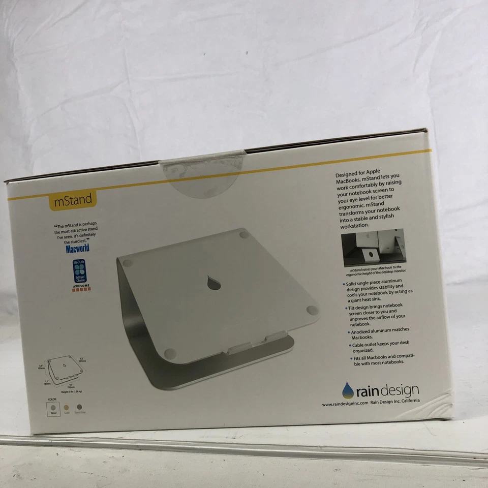 New RainDesign mStand Laptop Stand in Silver for MacBook - Image 4 of 4
