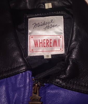 90s Michael Hoban Where MI 8 Ball Black White Purple Leather