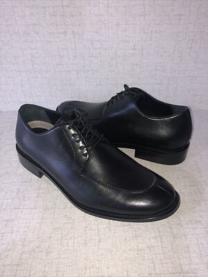 Amazon Brand - 206 Collective Men's Harrison, Black Leather, Size 10 2E