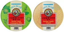 Lot of 2 NIN JIOM Herbal Candy Original Flavor & Lemongrass Mint ~ 60g tin ea 