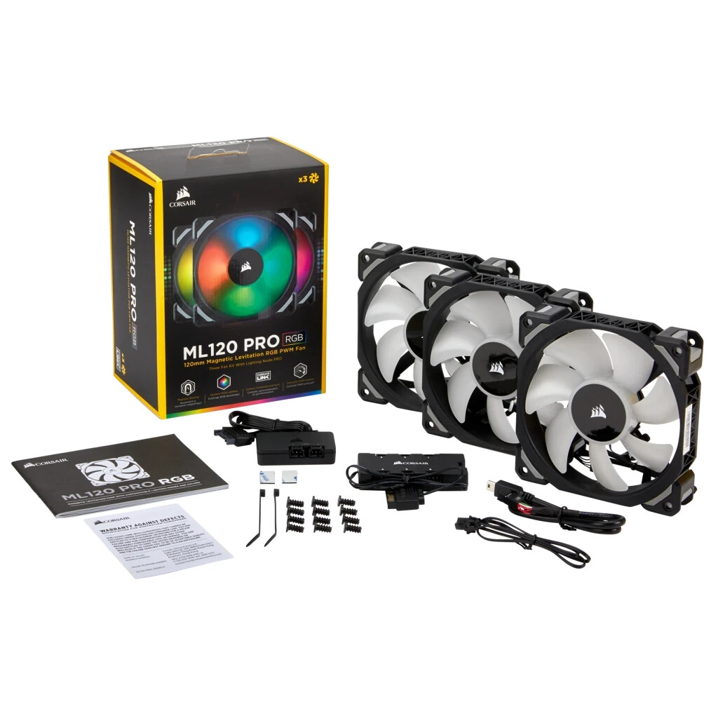 【新品未使用】CORSAIR ML120 PRO LED 8個セット Corsair ML120 PRO RGB LED PWM Premium Magnetic Levitation Computer