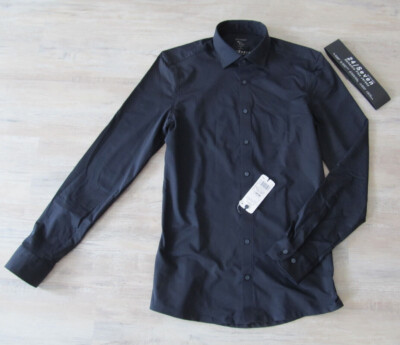 OLYMP 24/SEVEN No. SIX SUPER SLIM HEMD Gr. 38 nachtblau *NEU* 69,95 