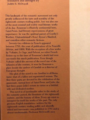 The New Eloise Jean Jacques Rousseau