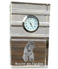 Flandrischer Treibhund,Bouvier des Flandres - Horloge Verre Avec Photo,Photo Un