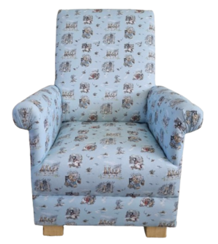 Peter Rabbit & Friends Fabric Children's Chair Armchair Blue Kids Boys Girls New - Picture 1 of 12