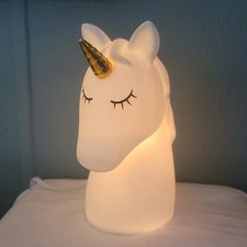 Unicorn Ceramic Night Light Dream Street 8.5" Tall